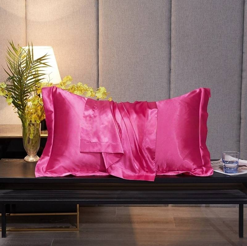 Seiden-Satin-Kissenbezug-Set (2er-Pack) – Kühlend und glatt, doppelseitig für die Haar- und Hautpflege_voghion.com