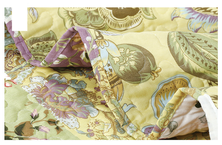 Printed Quilted Bedding Set - 3-Piece Washed Flannel Duvet Cover With Cotton Filling (Soft & Cozy, Breathable & Warm)_voghion.com