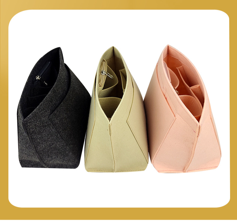 Bag Inserts Felt Inner Liner Bag, Large-capacity Felt Storage Bag, Medium Bag For Organizing Bag, Felt Dumpling Makeup Bag_voghion.com
