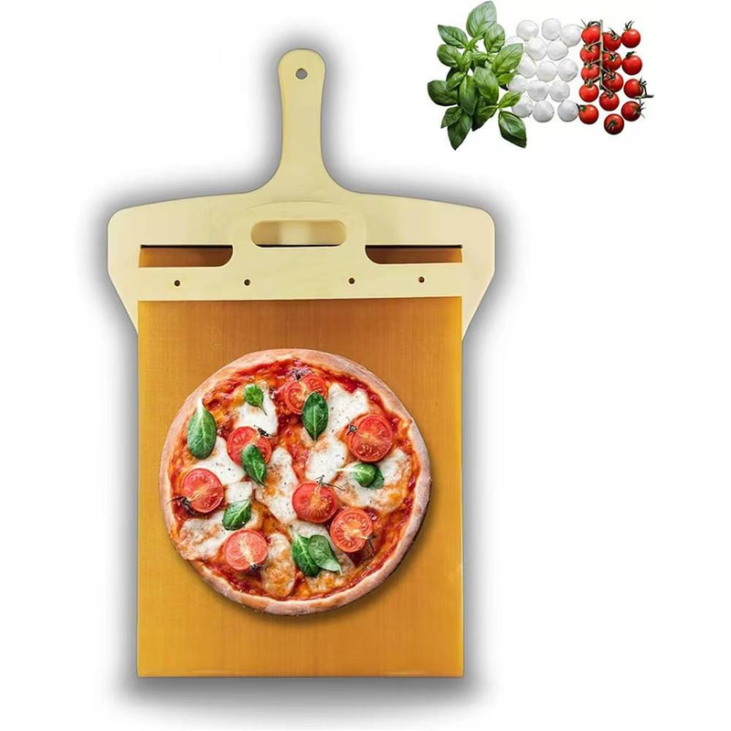 Wooden Pizza Peel – Handcrafted Natural Wood Pizza Shovel For Baking & Serving (55x35cm, 52.5x32.5cm, Smooth Slide Design)_voghion.com