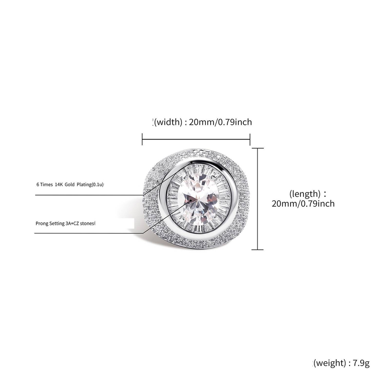 Set di anelli con zirconi cubici per uomo e donna - Anelli eleganti e raffinati in oro e argento per ogni occasione - Taglie 7-11 Gioielli per le mani_voghion.com