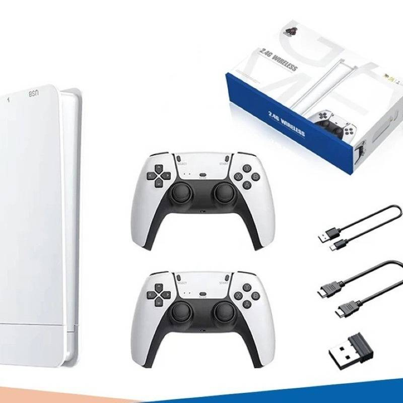 Draadloze gameconsole met twee handgrepen M15 - 64 GB geheugen, HDMI-uitgang, gamen voor 2 spelers, compatibel met tv en PS1 Arcade_voghion.com