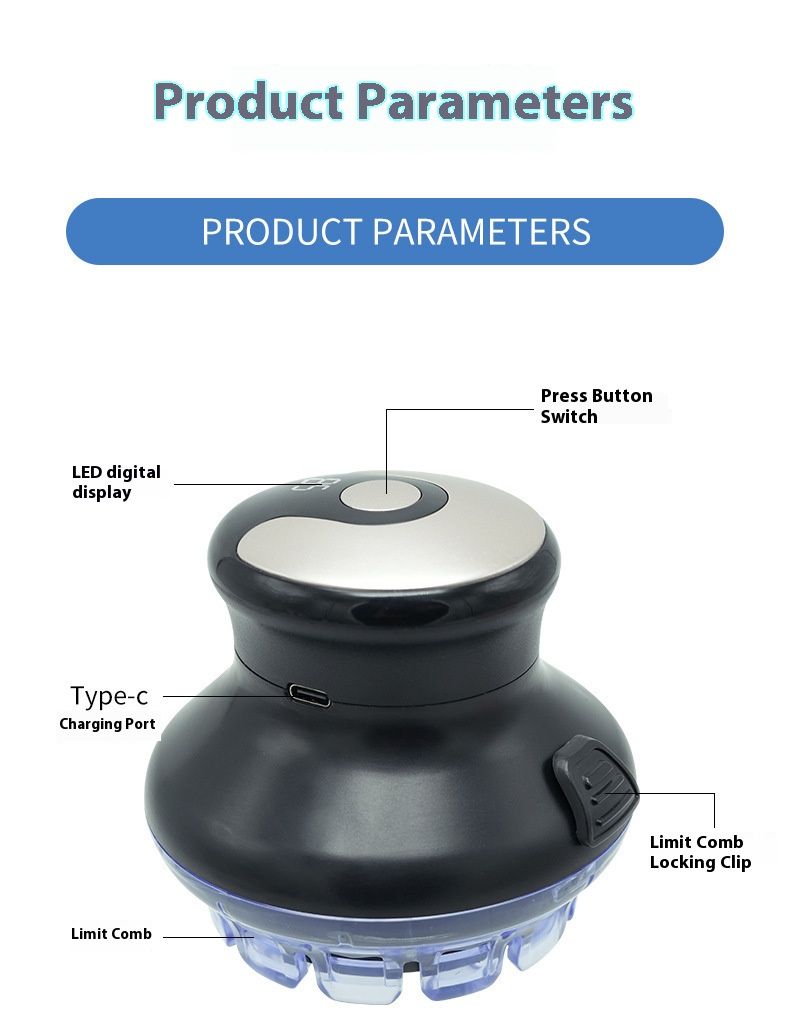 Professioneller kabelloser Haarschneider für Männer und Frauen – Ultraleise (38 dB), wiederaufladbar, 5 verstellbare Kämme, Klinge aus Edelstahl, wasserdicht_voghion.com