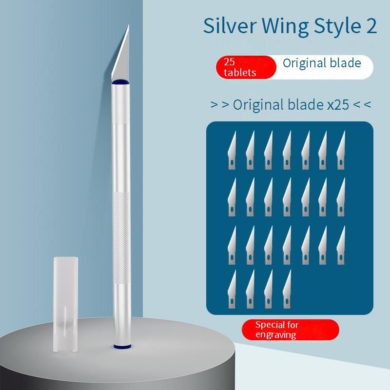 Premium-Bastelmesser-Set aus Aluminium für Scrapbooking, Gummistempel und Heimwerken – Präzisions-Gravierwerkzeug mit austauschbaren Klingen_voghion.com