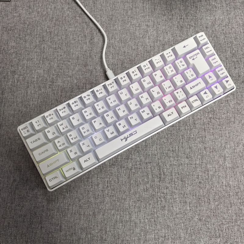 Russian 68 Keys Wired Thin Film Keyboard RGB Backlight Suitable For Gaming Office Ergonomic Design Cross Border Spot_voghion.com