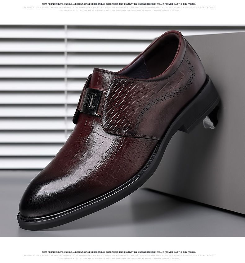 Herren Business-Kleid Schuhe Leder Britische Freizeitschuhe Herren spitze Rindsleder Schuhe Hochzeitsschuhe_voghion.com