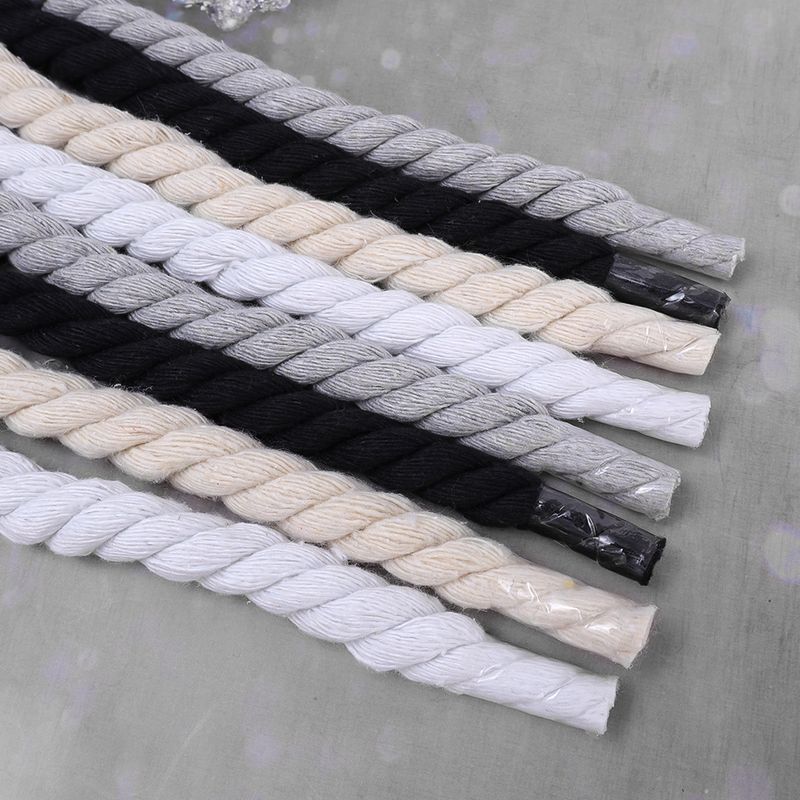 2 STK 120-160 CM Tjock bomull e Vävning Twisted Rep Fet Skosnören Dam Herr Sneakers Låg topp Canvas Skosnören Snören_voghion.com