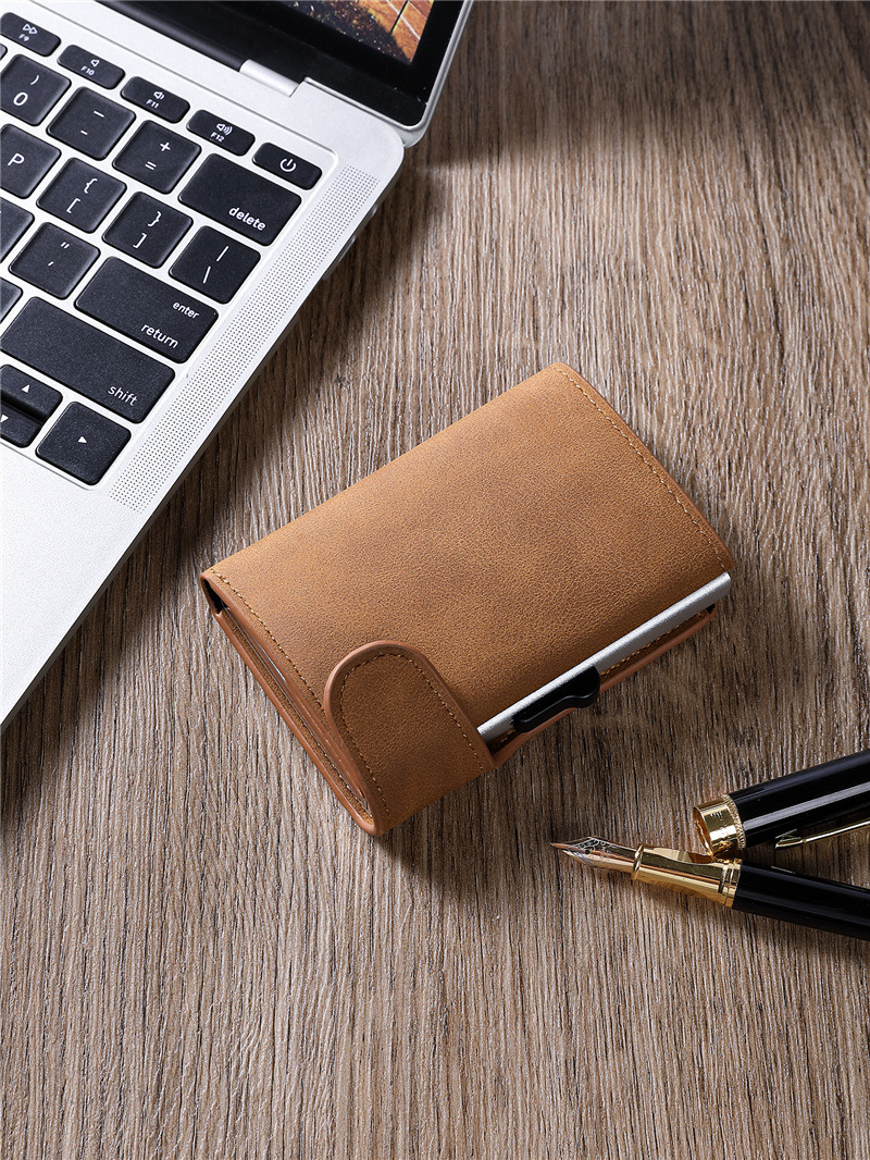 Brand High Quality Aluminum Alloy Card Case Wallet, Credit Card Bag Side Push_voghion.com