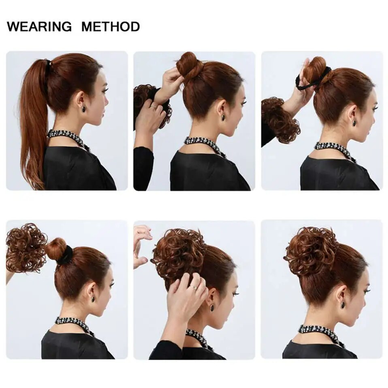 BENEHAIR Estensioni sintetiche 40g Messy Scrunchy Bun Donut Chignon Capelli finti Donne Posticci_voghion.com
