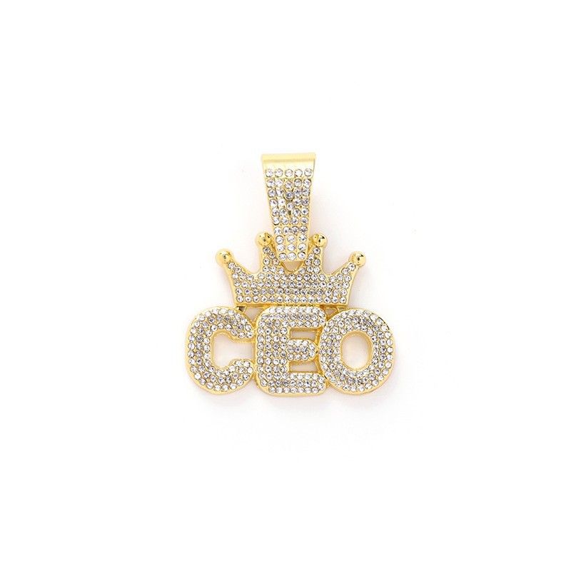 Personoitu muotisuunnittelu hiphop-kuubalainen kruunun toimitusjohtajan riipuskaulakoru unisex_voghion.com