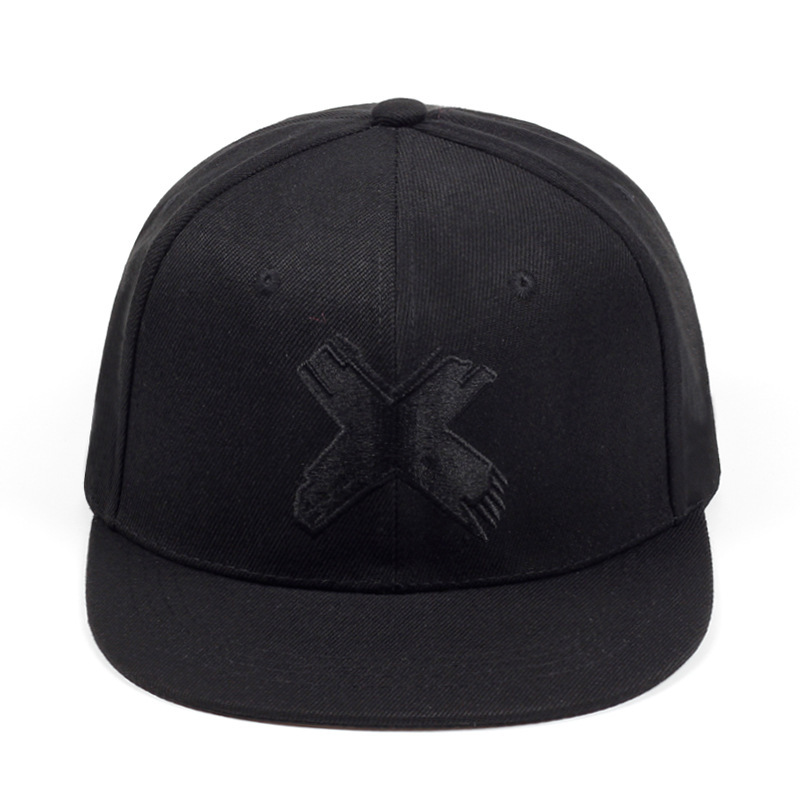 Men's Casual Baseball Cap Women's Outdoor Sun Protection Visor Adjustable Embroidered Letter X Flat Brim Hat_voghion.com