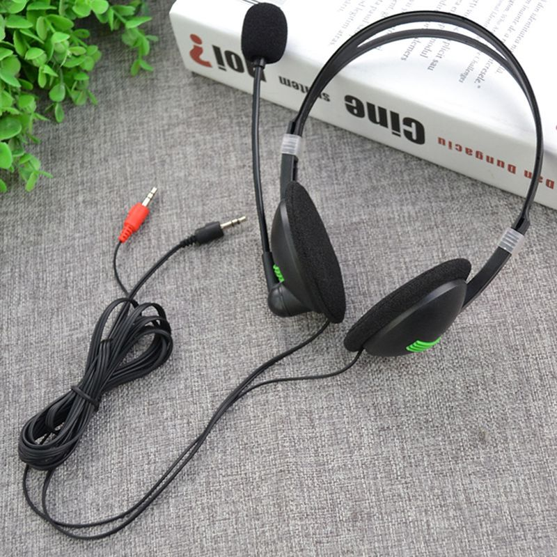 440 Wired 3.5mm Plug Headphone Stereo Noise Reduction Headset With Mic For PC_voghion.com