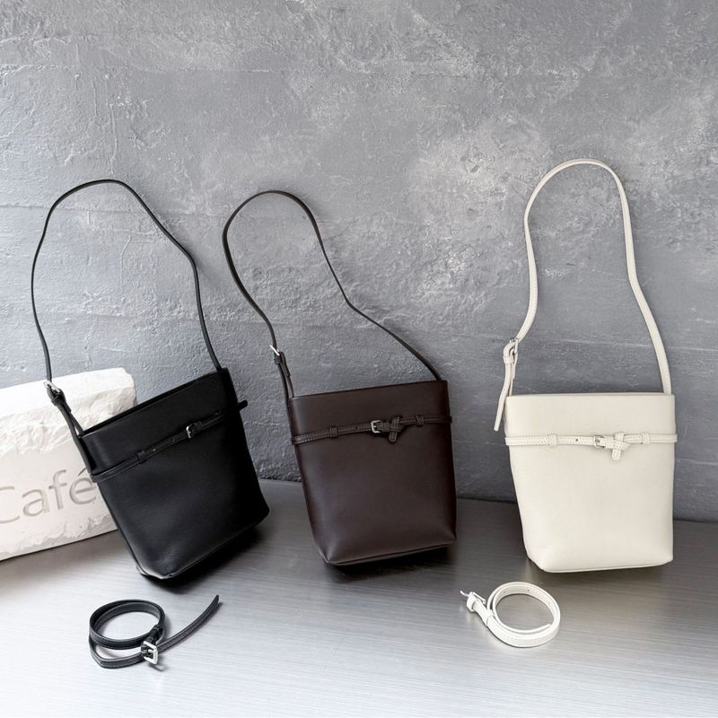 Borsa a mano di lusso con tracolla, porta carte, semplice borsa a secchiello per monete e telefono da donna, in pelle bovina con strato superiore stropicciato_voghion.com