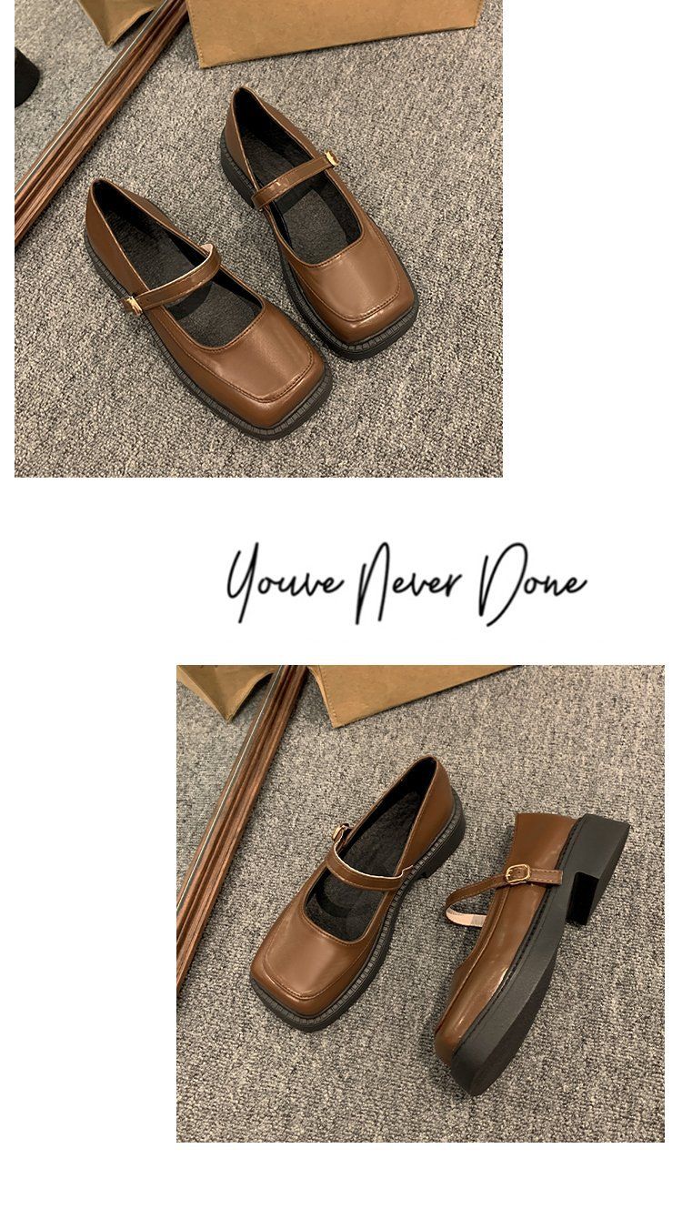 Explosions Soft-soled Mary Jane Small Leather Shoes Women's New Style Loafers Flat College Style Single-layer Shoes All-match_voghion.com