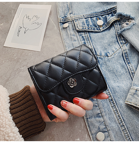 Damen Geldbörse Clutch Ledertasche Münzbörse Kreditkartenhalter_voghion.com