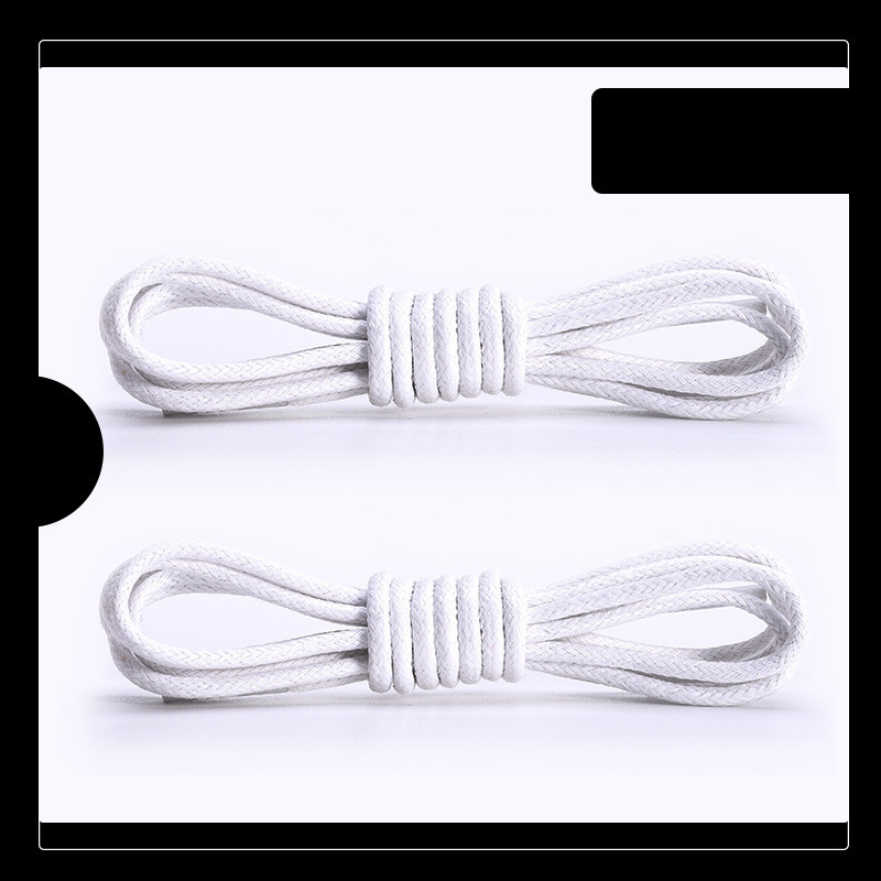 Accessori per scarpe stivali Martin in pelle lacci rotondi neri e bianchi_voghion.com