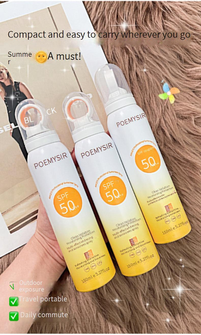 Sonnenschutzmittel mit kleiner Öffnung, Sonnenschutzspray, UV-Schutz, erfrischende Ölkontrolle, nicht klebend, Sonnenschutzmittel für das Militärtraining, Anti-Schweiß_voghion.com