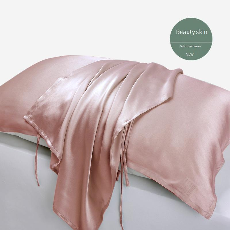 Conjunto de fronha e cachecol 100% seda amoreira - Ultra macio e suave, antirrugas e proteção para os cabelos (Acessórios de cama premium elegantes em cores puras)_voghion.com