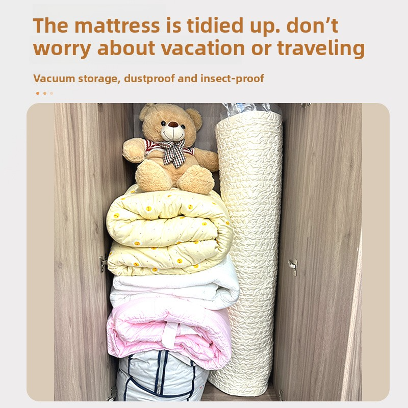 Sacco sottovuoto per materassi in tessuto Oxford con pompa manuale - Sacco di compressione resistente per traslochi e stoccaggio domestico (blu/grigio)_voghion.com