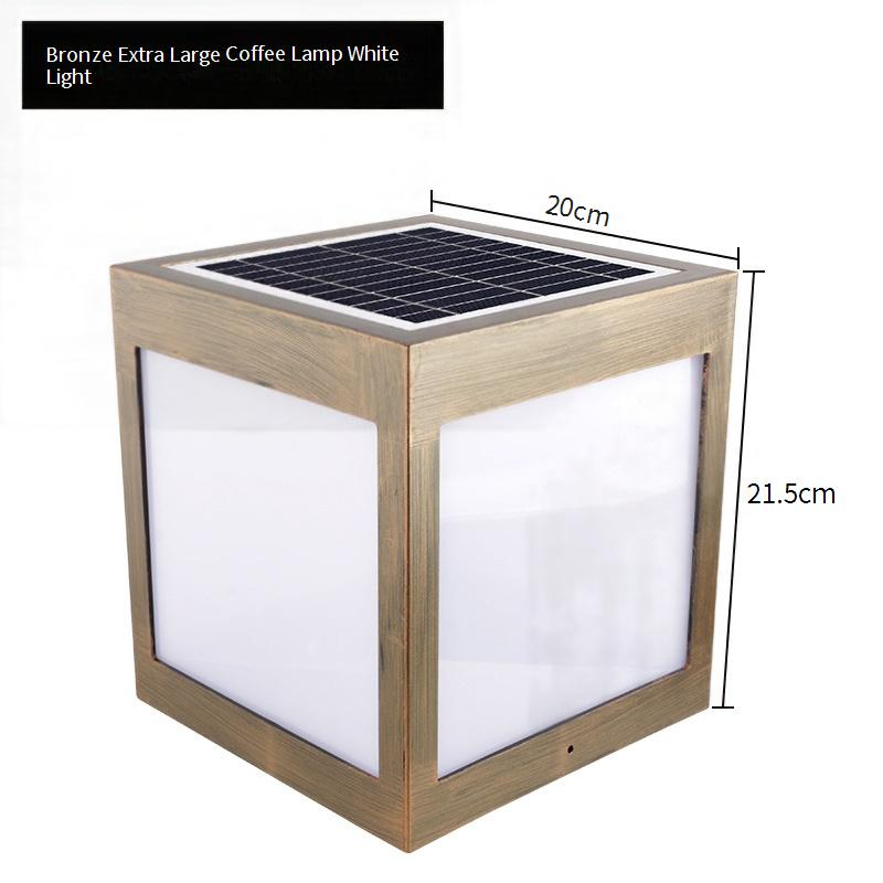 Luci solari da giardino per esterni - Luci a LED impermeabili per patio, vialetti e colonne di ville, finitura bronzo, a risparmio energetico ed ecologiche_voghion.com