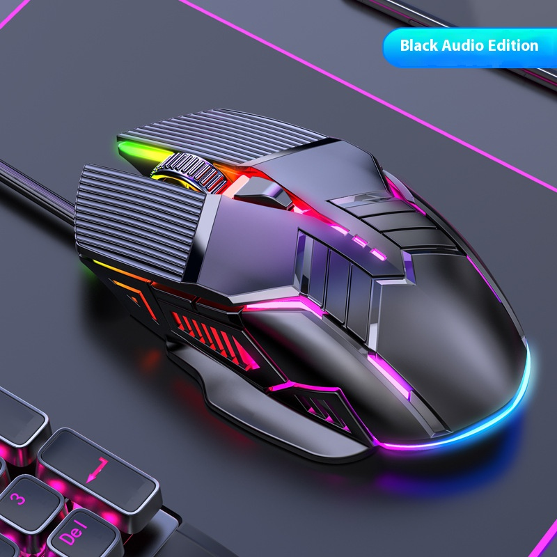 Wired Gaming Mouse With 4 Adjustable DPI (Up To 3200), Ergonomic Design, Silent Clicks & RGB Lighting For PC, Laptop, Office & Esports_voghion.com