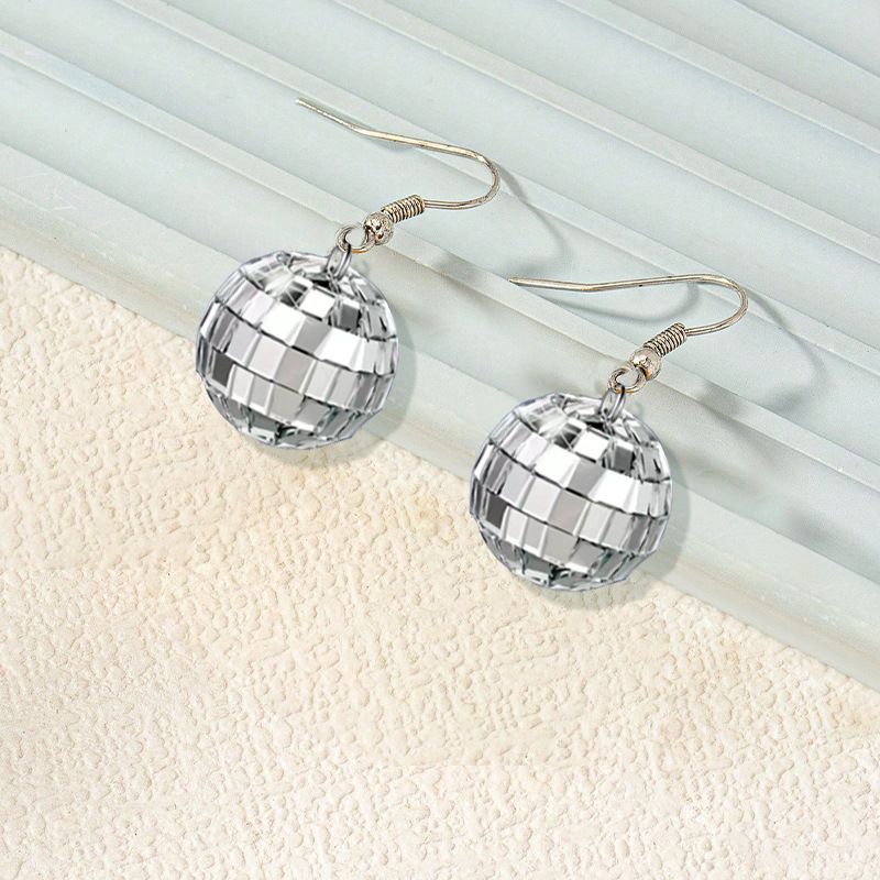 1 Paar Laser-Kugel-Ohrringe aus Acrylmaterial für exquisite Bankette, Partys und Festivals_voghion.com