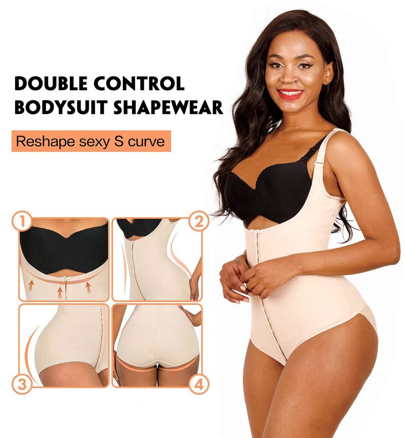 Supply Three-breasted Mesh Shaped Clothes One-piece shapewear butt lifter Cross-border Hot Sale_voghion.com