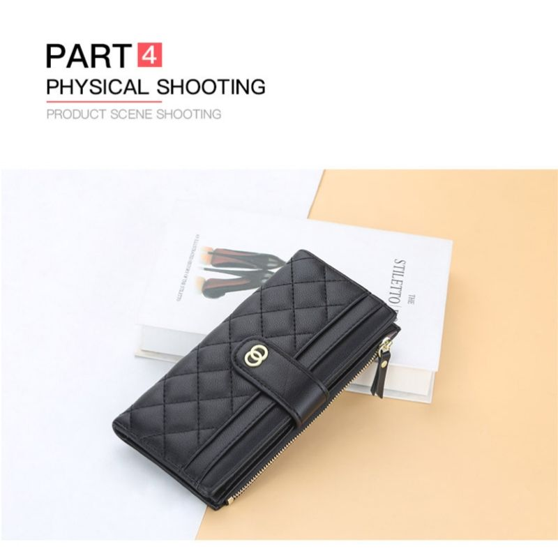 2024 lange Plaid Frauen Zipper Top Qualität Weiche PU Leder Geldbörsen Karte Halter Weibliche Geldbörse Brieftasche Für Mädchen_voghion.com