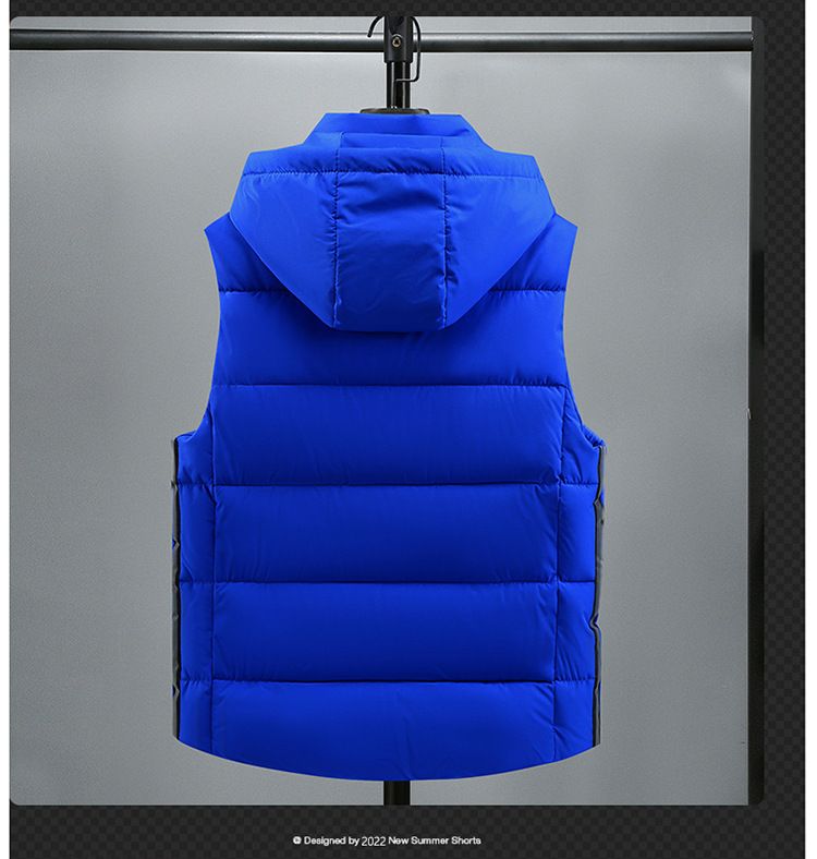Reflektor-Pufferweste für Herren, warme Winterjacke, ärmellos, Übergröße, Steppweste für Outdoor-Sportarten (Schwarz, Grau, Blau, Rot)_voghion.com