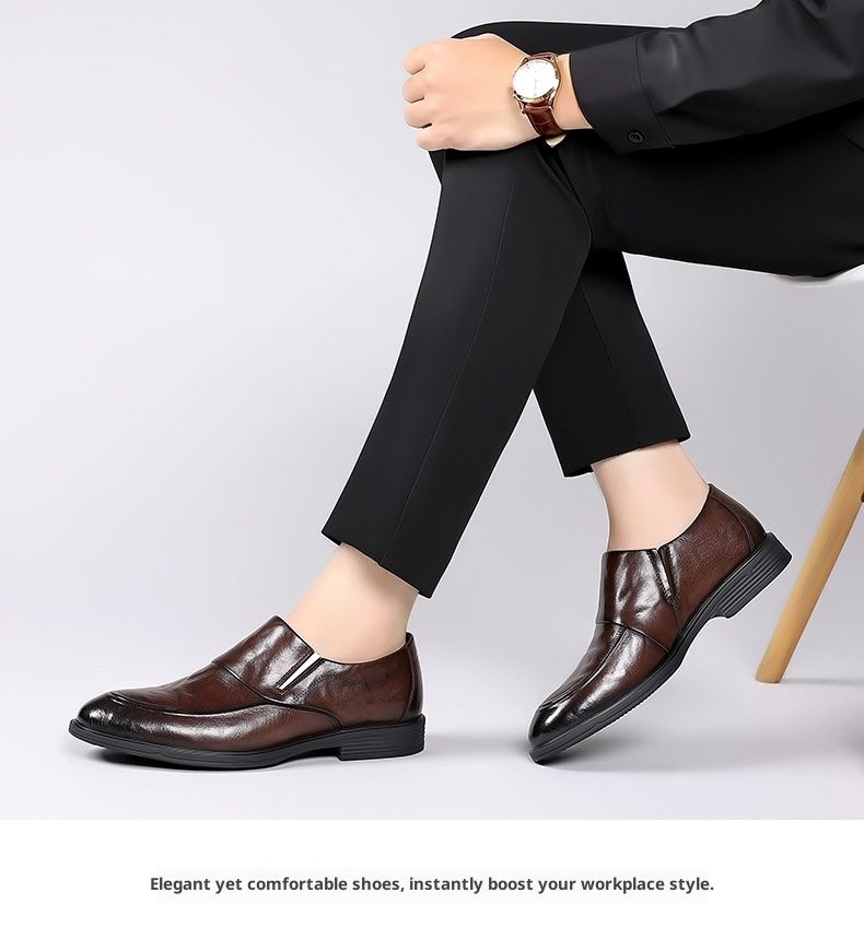WalkPrime WalkPrime Foreign Trade Autumn New Men's British Business Casual Leather Shoes Trendy Four Seasons Pointed Toe Loafers Slip-On_voghion.com