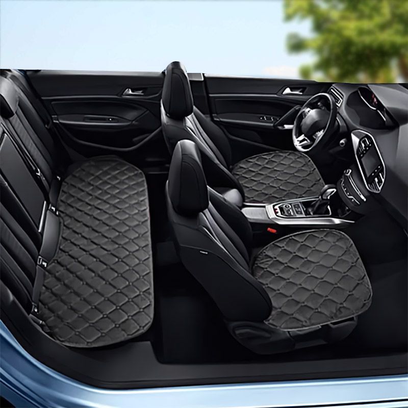 Kcimo Plush Car Cover Front And Rear Soft Seat Cushion Auto Chair Protector Pad Universal For Sedan Suv Pick-up Truck_voghion.com