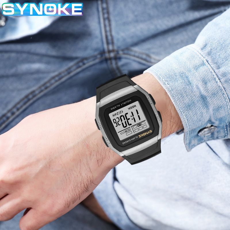 Multifunktionale Sport-Elektronik-Uhr, neu, stoßfest, wasserdicht, klassisch, klein, schwarz, für Studenten_voghion.com