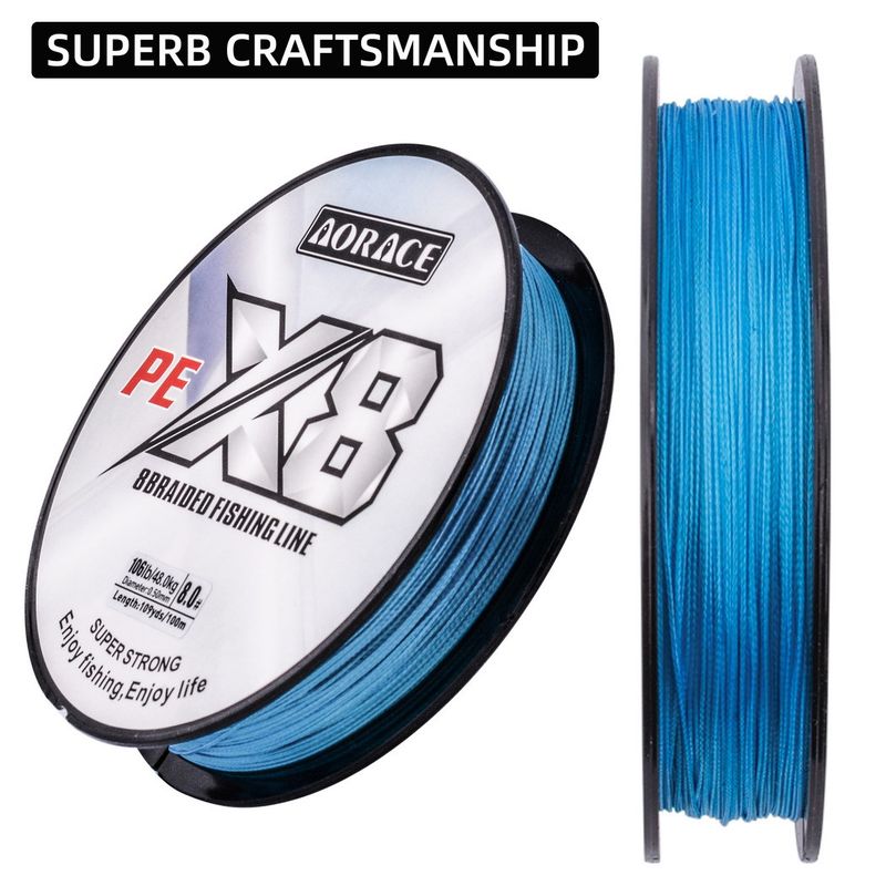 8-strand PE 100m Lure Strong Braided Main High Tensile Sea Line Fishing Gear_voghion.com