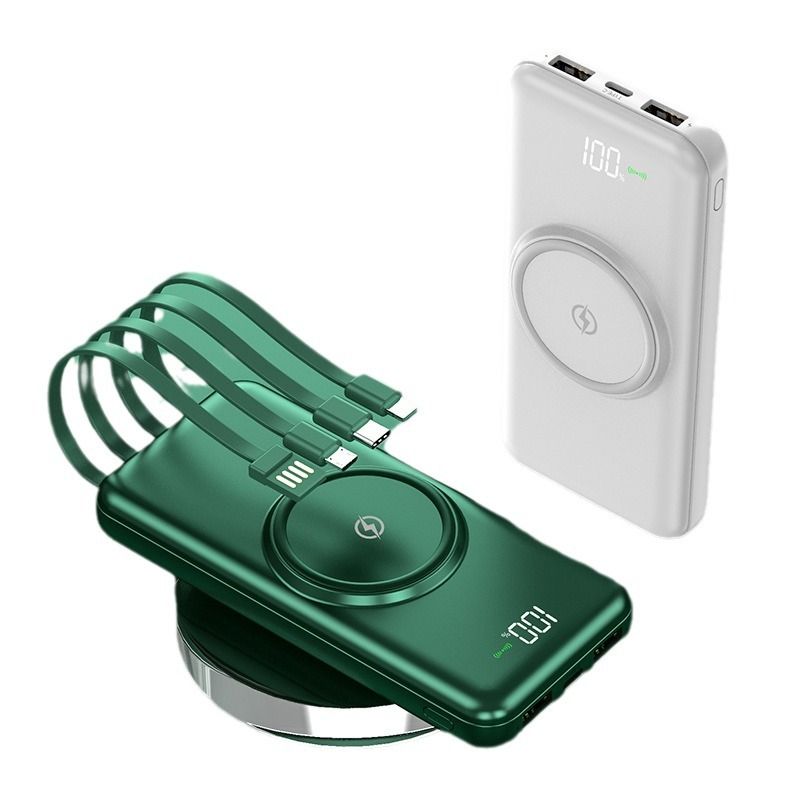 New Poduct With Built-in Cable Powe Bank Potable Digital Display 20000mAh Lage Capacity Mobile Phone Wieless_voghion.com