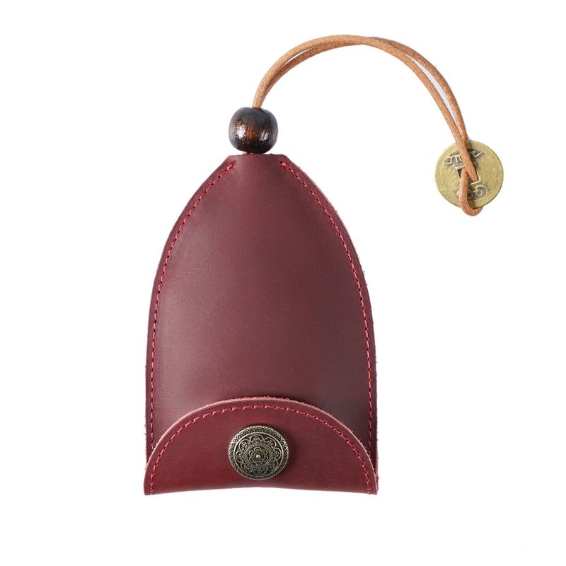 Car Case Top Layer Cowhide Crazy Horse Leather Key Card Holder Handmade Pull-out Storage Bag_voghion.com