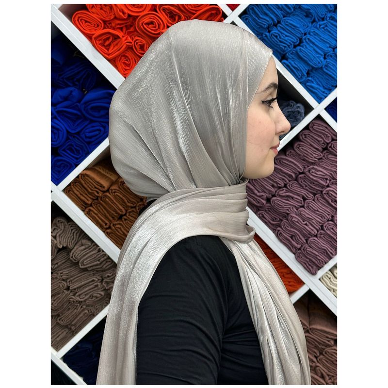 Novo lenço longo de seda brilhante e respirável, estilo transfronteiriço, com estampa de chiffon, cor sólida, simples, malaio, indonésio, para mulheres_voghion.com