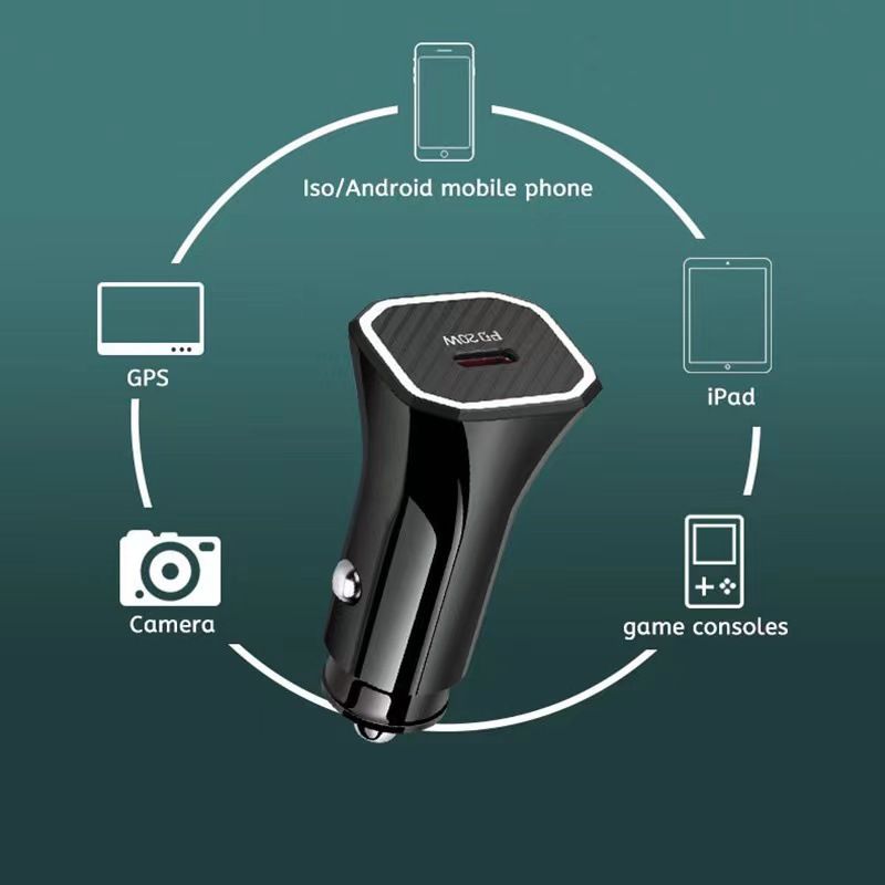 Car Chargers PD Car Charger Single Type C Port Fast Charging Charger New Flash Charging PD20W Car Charger_voghion.com