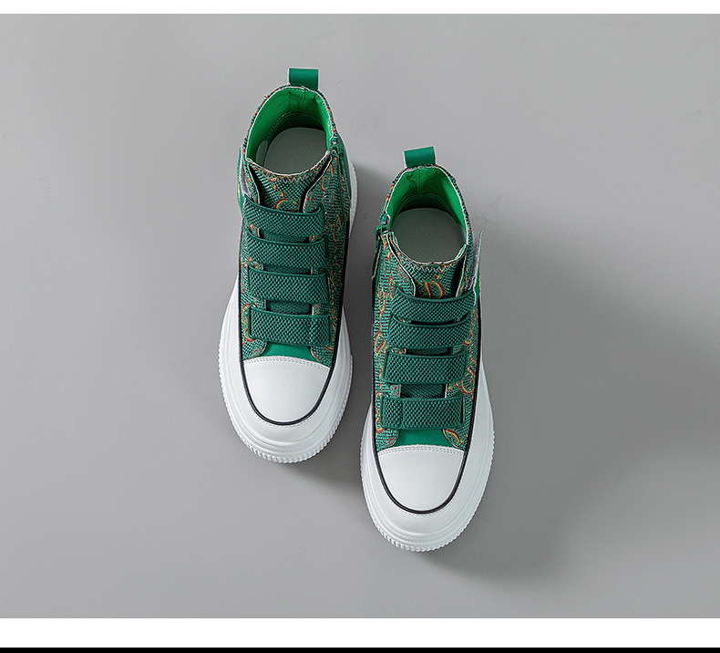 High-Top-Leder, beliebte weiße Schuhe, Boutique, vielseitiger flacher Absatz, dicker Boden, Muffin, größere Damenschuh-Generation_voghion.com