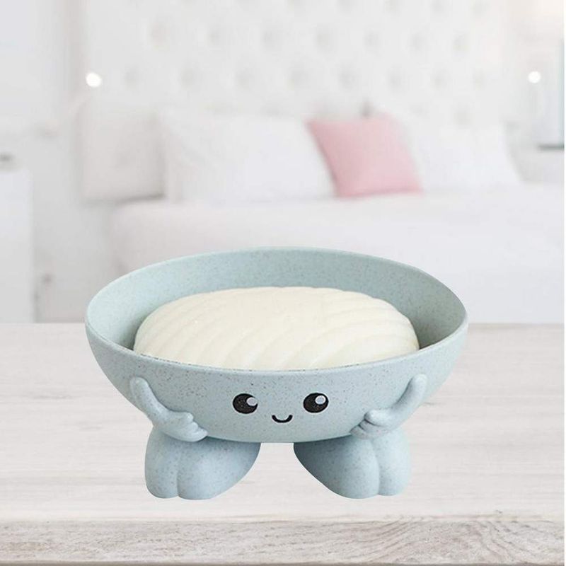 4 pezzi di simpatici cartoni animati a forma di scatola antiscivolo per doccia, bagno, portasapone, accessori per il bagno_voghion.com