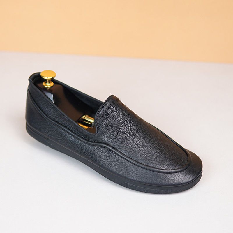 2025 Summer New Casual Versatile Slip-On Soft Sole Loafers British Style Business Men's Shoes_voghion.com
