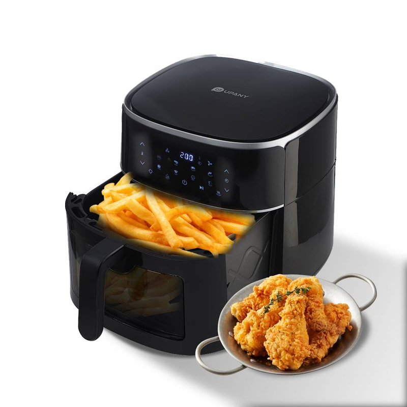 Upany 10-in-1-Heißluftfritteuse, 6,5 l, 360°-Hochgeschwindigkeits-Luftzirkulation, ölfrei und gesünder, großer Touchscreen, einfach und leicht zu bedienen_voghion.com