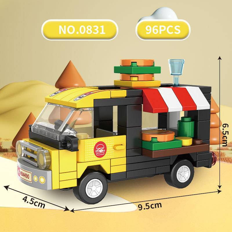 Compatible With Lego Toy Building Blocks City Transportation, Cartoon Car Assembly Engineering Car Toys Male Puzzle Model Building Blocks_voghion.com