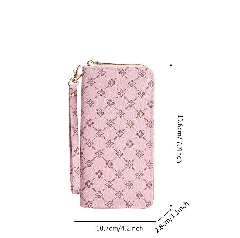 Women's Bags New Style Niche Printed Small Fragrance Style Long Large Capacity Multifunctional Wallet Clutch Bag_voghion.com