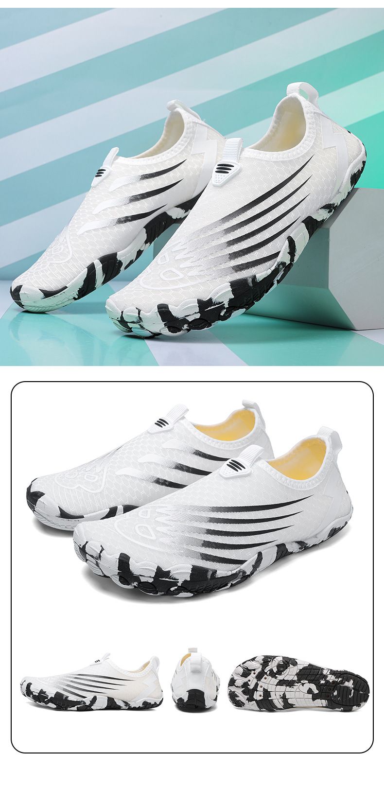 Outdoor New Beach For Men And Women, Water Wading Shoes, Non-Slip, Cut-Resistant, Breathable, Soft Sole, Quick-Drying_voghion.com
