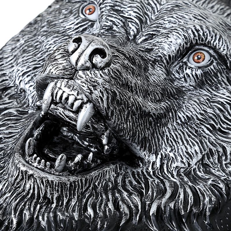 Personalized 3D Wolf Head Student Backpack Handheld Single Shoulder Male and Female Backpack_voghion.com