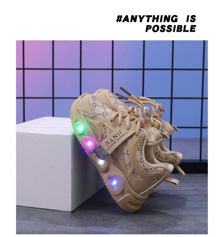 New Children's Sports Shoes With Lights In Spring And Autumn 21 30LED Luminous Children's Shoes 1 6 Years Old Boys Sports Casual Shoes_voghion.com