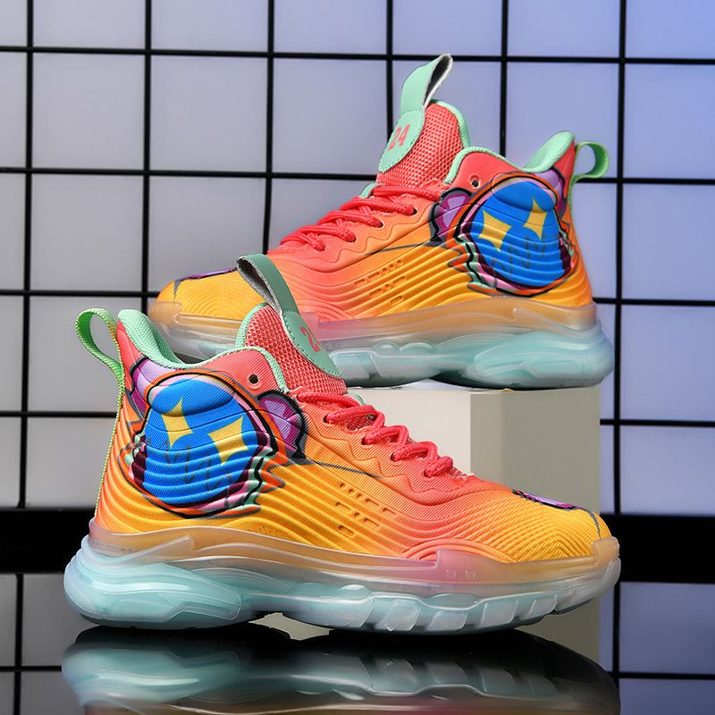 Scarpe da corsa con maniche elastiche Caleb per bambini e ragazzi, modello KT7 Landscape Painting_voghion.com