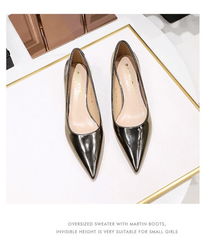 230-7 Style Fashionable, Simple Comfortable Low Cat Heel Shallow Mouth Pointed Banquet Women's Shoes, Spring And Autumn_voghion.com