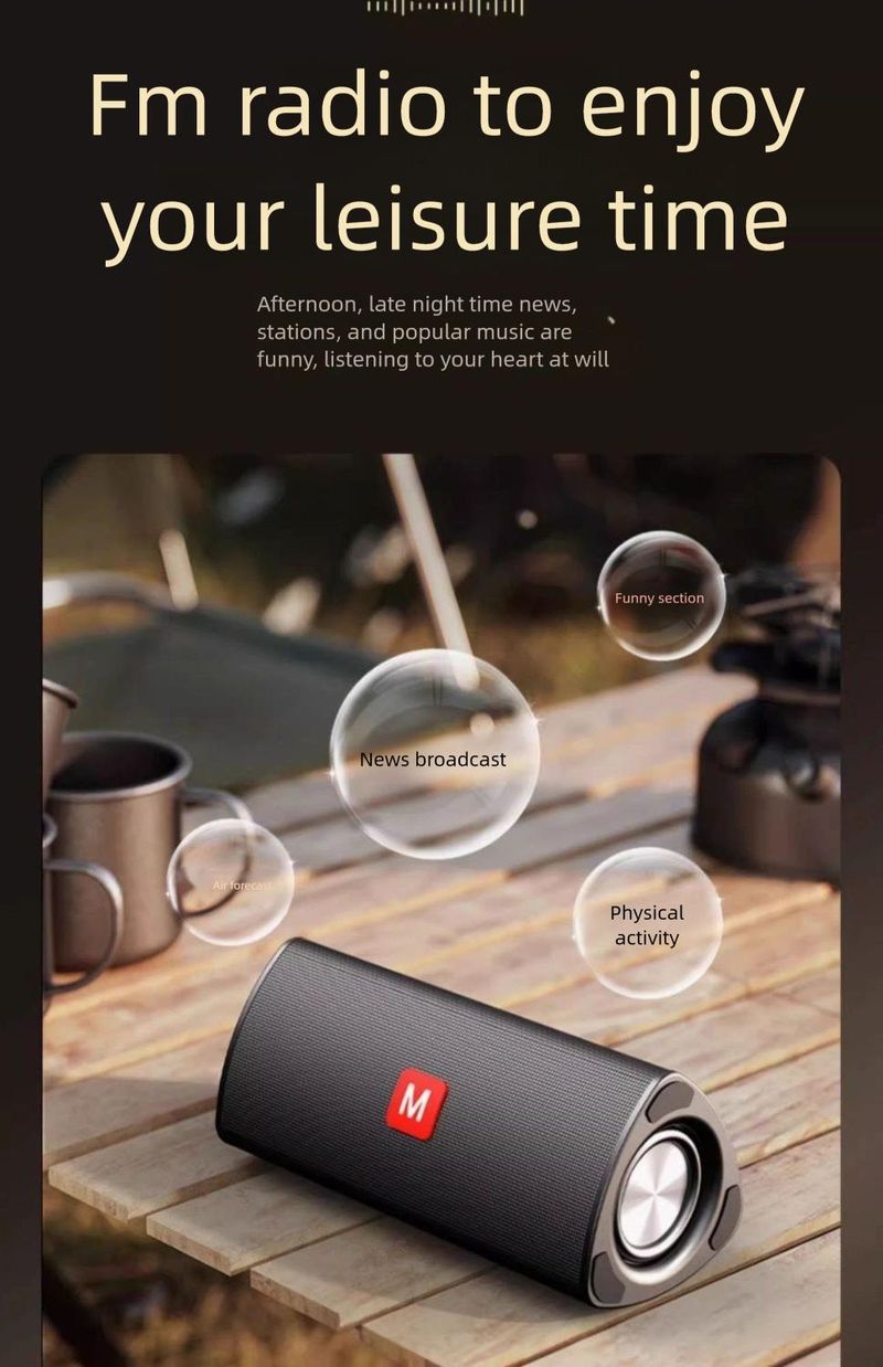 2025 New Model Audio Bluetooth Speaker Home Small Radio Desktop Card Slot Outdoor Car Subwoofer_voghion.com