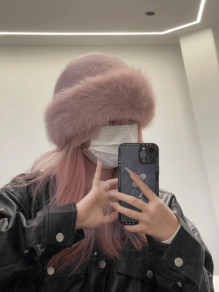 Nuevo gorro de pescador pequeño de felpa para mujer, escaparate de protección para los oídos, frío y cálido, para Otoño e Invierno_voghion.com